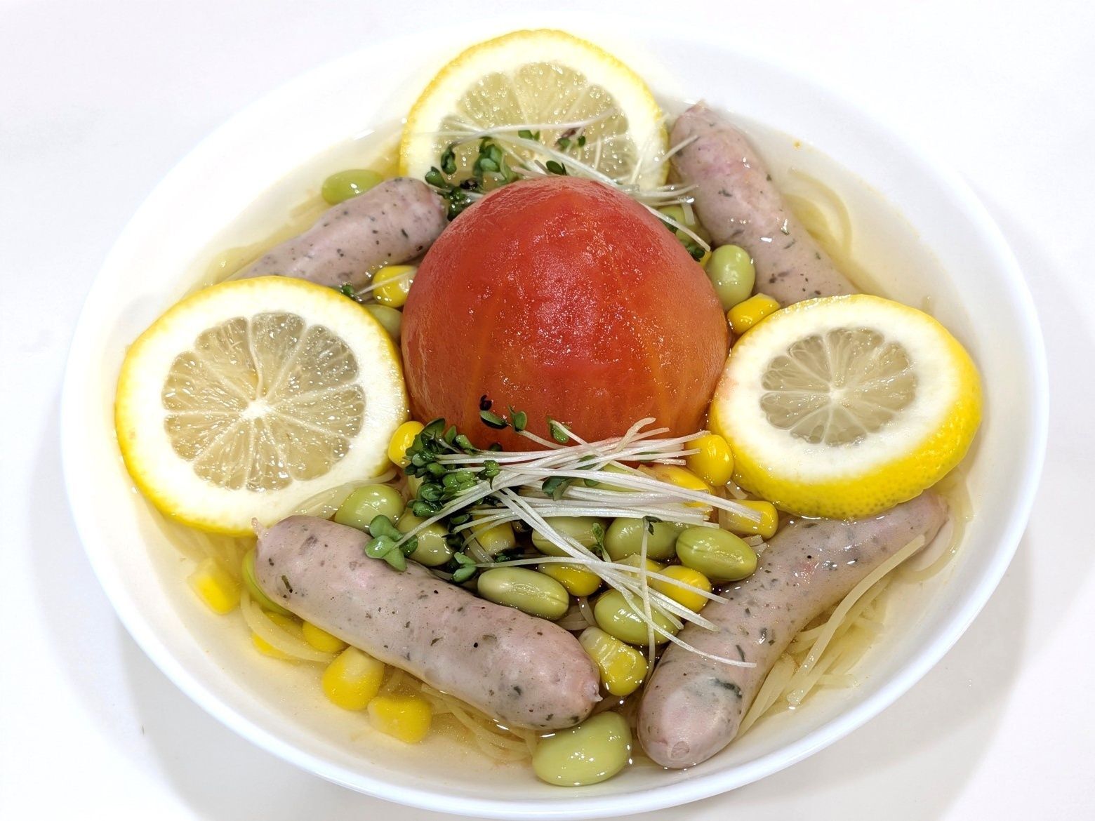 冷たくても温かくても美味しい、サッパリ白だしパスタ