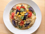 冷凍野菜の揚げびたしでお手軽パスタ