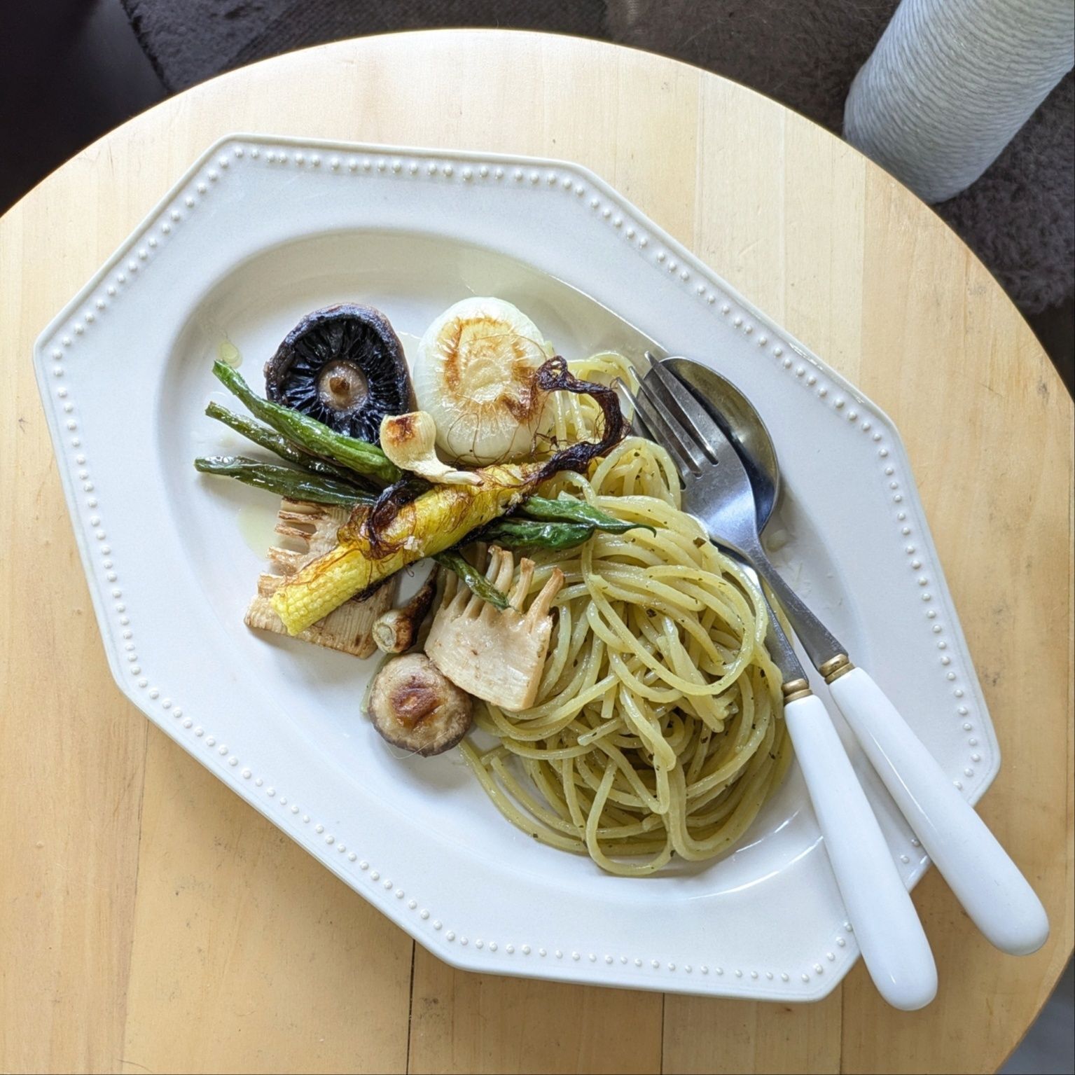 ロースト野菜＆バジルバターパスタ