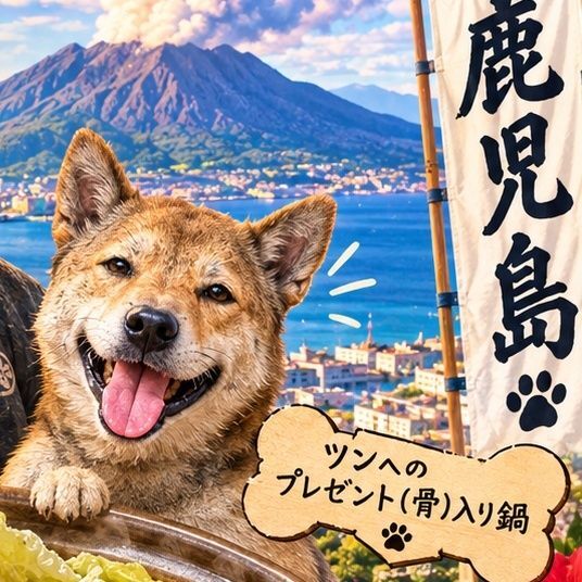私も子どもの頃からずっと犬を飼っていた大の犬好きです。犬を大切にしていた西郷どんに、自然と親近感がわきました。なかでも愛犬ツンは、西郷隆盛の銅像にも一緒に登場する、特別な存在です。そんなツンへのプレゼントとして、山芋で犬の大好きな骨をモチーフにしてお鍋に添えました。西郷どんが愛した犬たちにも、感謝の気持ちを込めてプレゼント！西郷どんへの敬意と、犬への愛情を込めた、心温まるお鍋です。