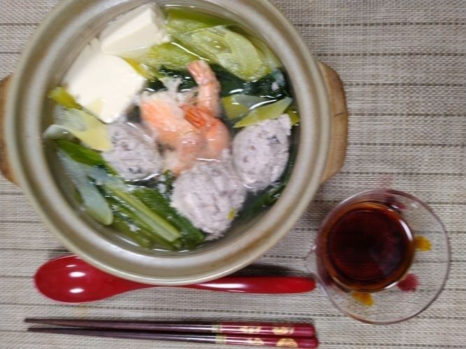鍋で煮る