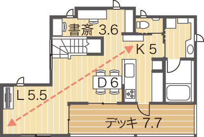 視線の抜け 間取り図