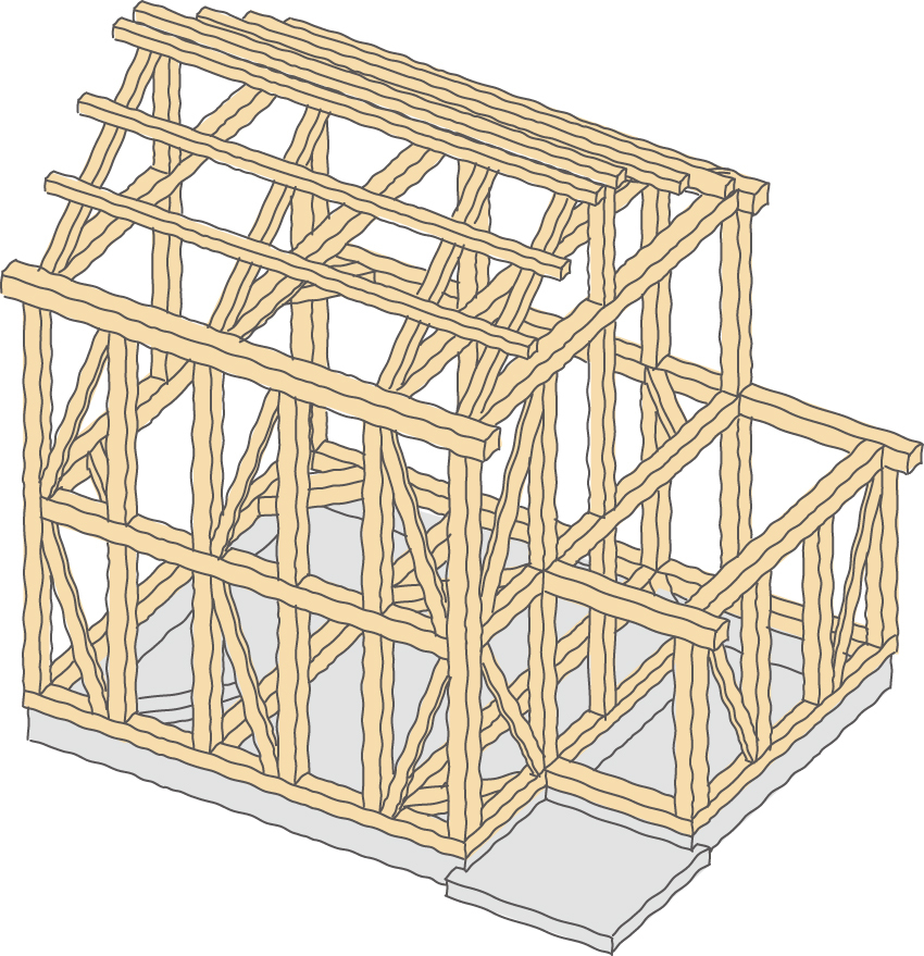 木造軸組み工法の構造