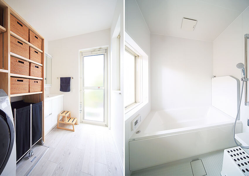 オリジナリティある浴室&洗面台