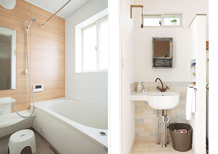 おしゃれな空間の洗面室