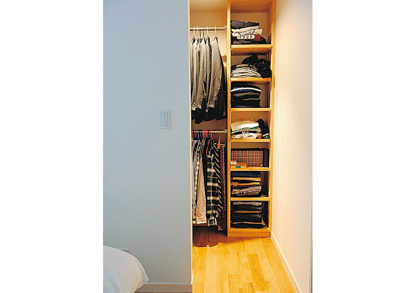 使いやすく通気もいいというウォークスルークローゼット