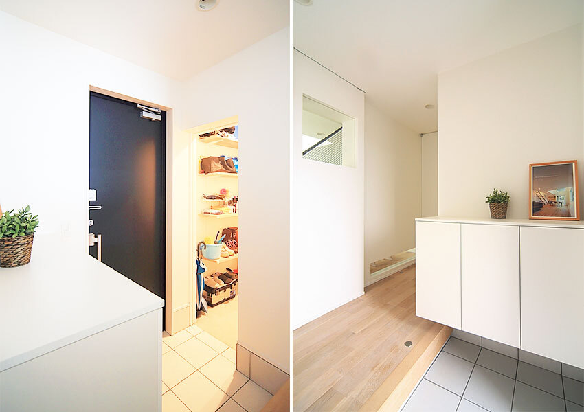 明かりとり玄関ホール