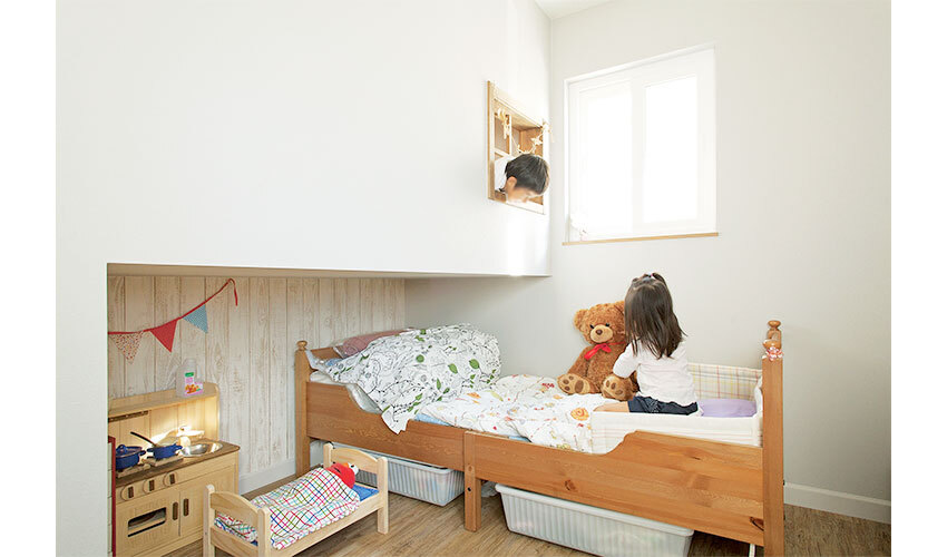 空間を立体的に活用した子供部屋