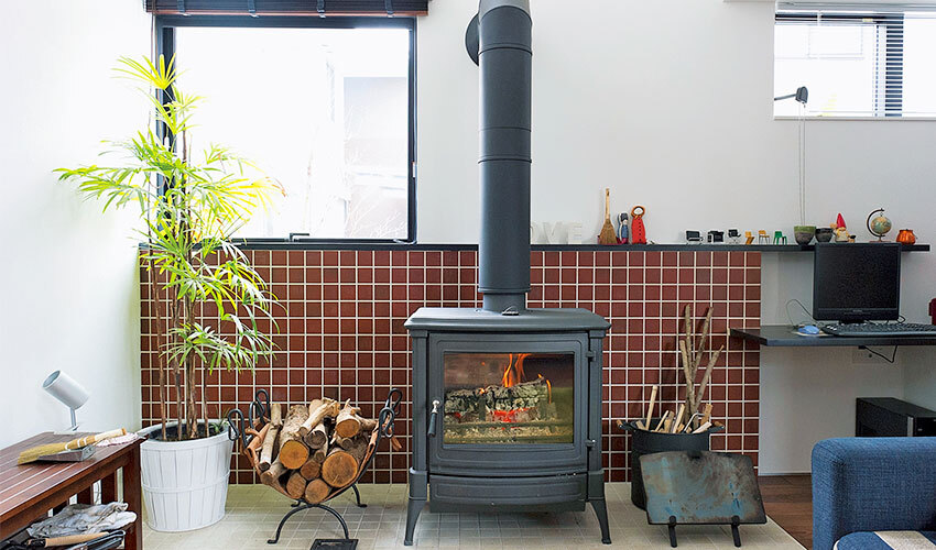 存在感のある薪ストーブ