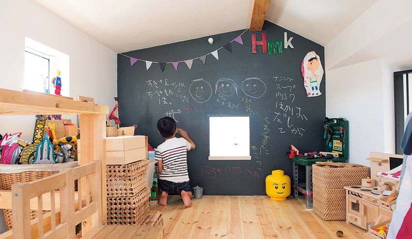 キッチン側がオープンになっているロフト