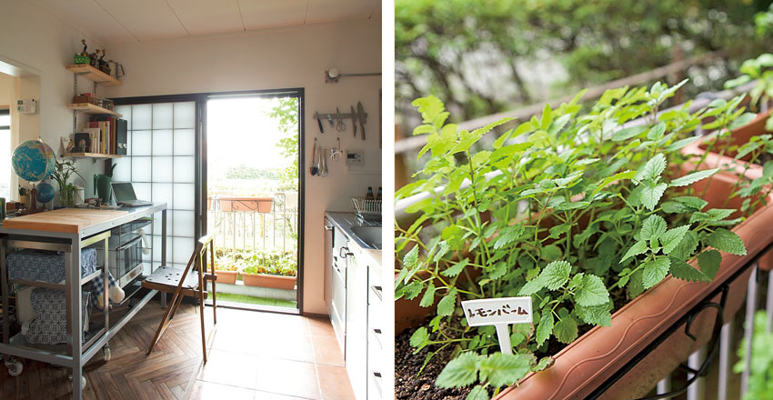 キッチンのそばに家事スペース