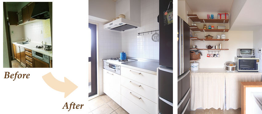 キッチンとパントリーコーナー