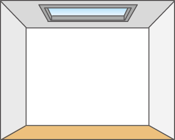 北側の暗い場所に最適なトップライト