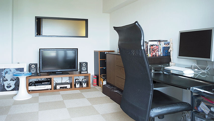 光と風がよく通る書斎