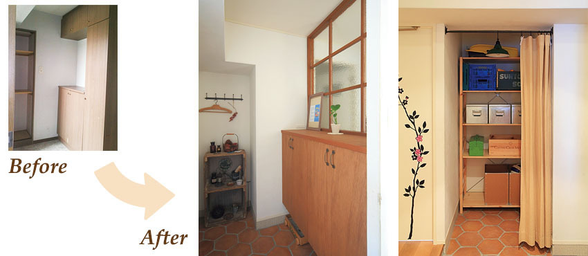 ディスプレイを楽しめる玄関