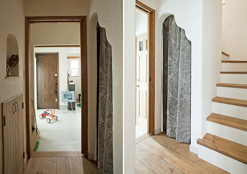 あえて暗めの廊下