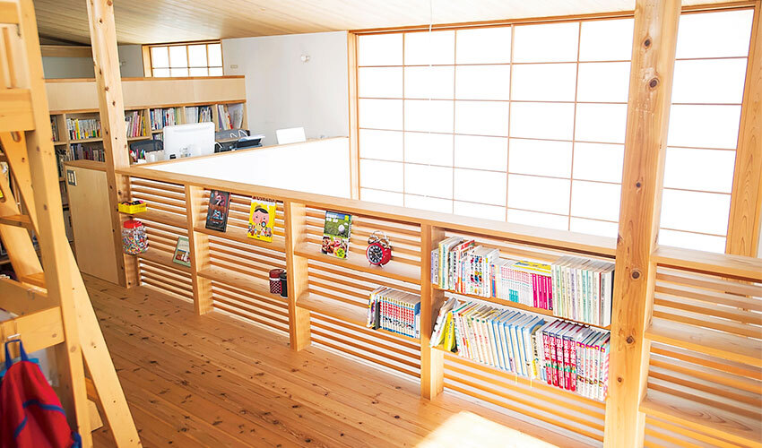 吹き抜け側に子供部屋