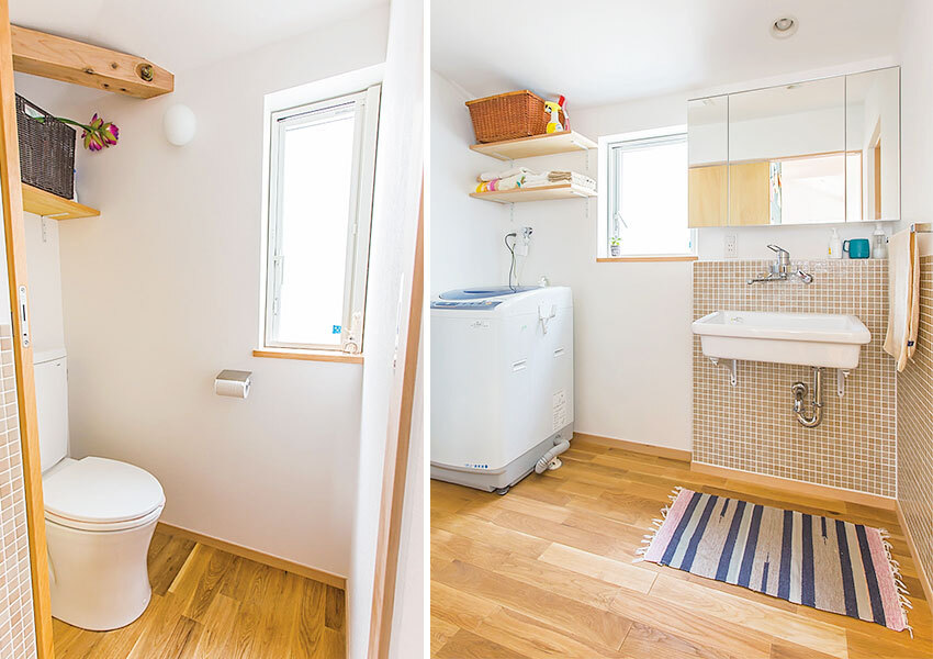 高さを確保したトイレ&洗面室