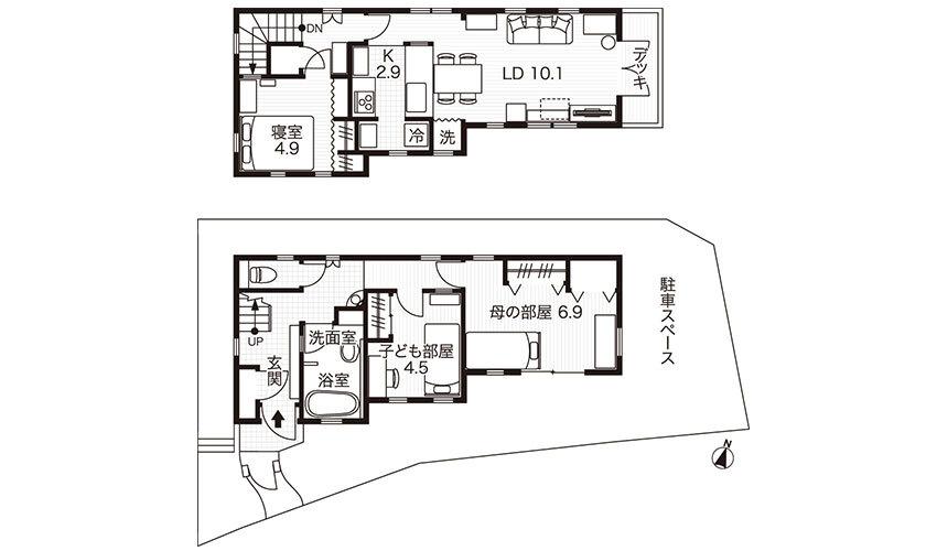 2階建ての家の間取り