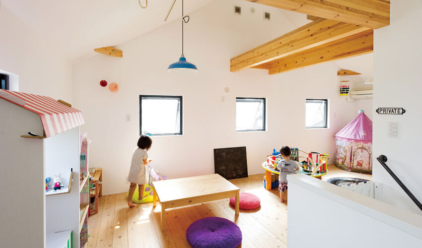 オープンスペースの子供部屋