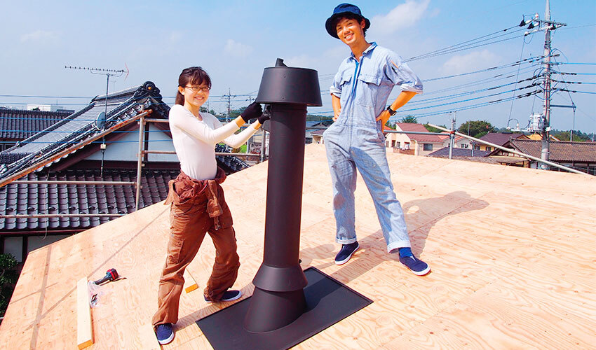 薪ストーブの煙突DIY