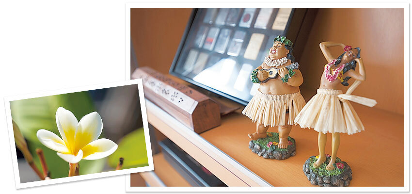 3Fバルコニーにあるハワイアンテイストのアイテム