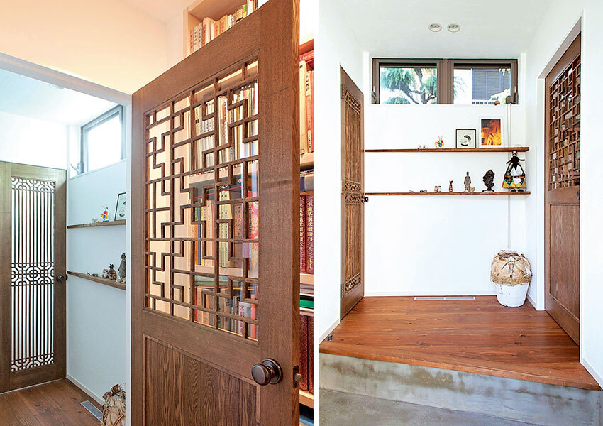 中国をイメージしたオリジナルデザインの玄関