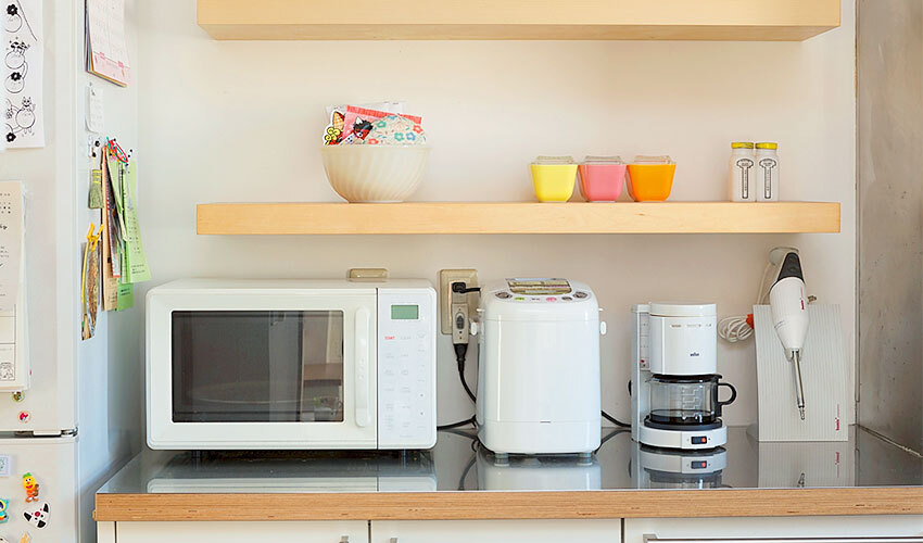 白で統一した調理家電