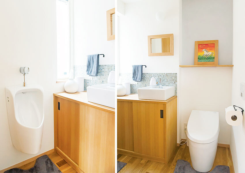 男子便器も設置したトイレ