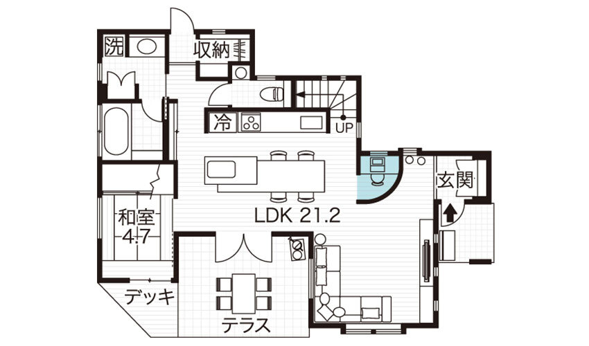 書斎(ワークスペース)のある家の間取り