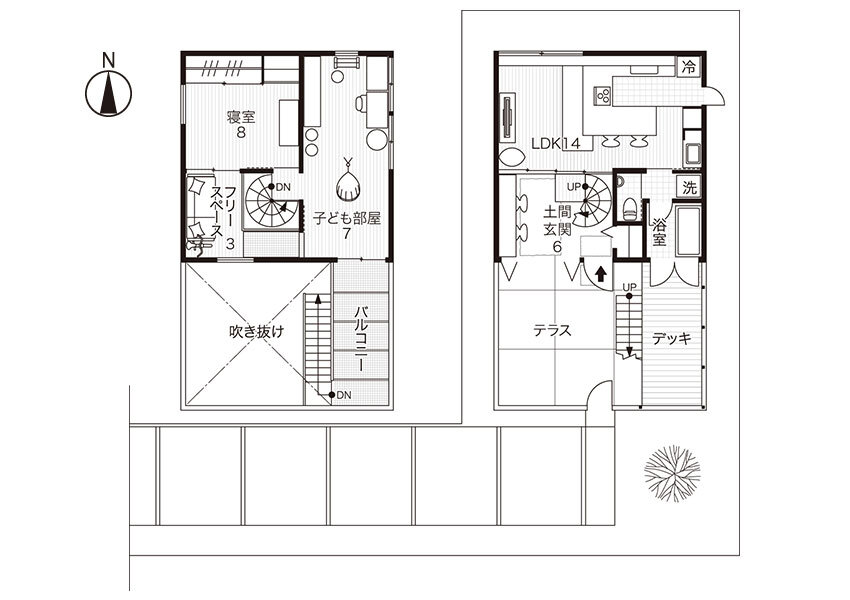 2階建ての家の間取り