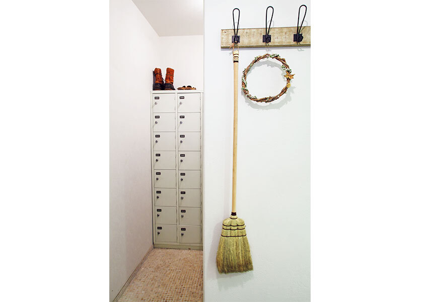 たたきにつなげたシューズクローゼット