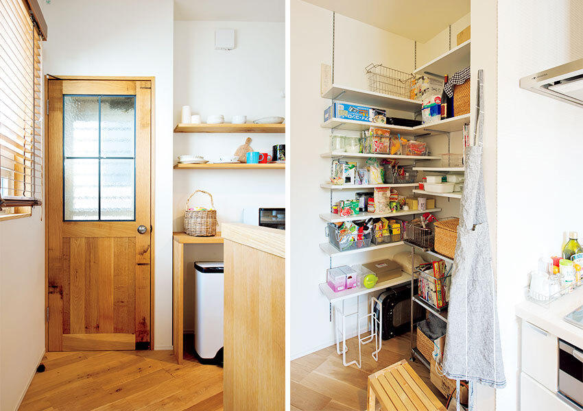 パントリーのあるこだわりのキッチン