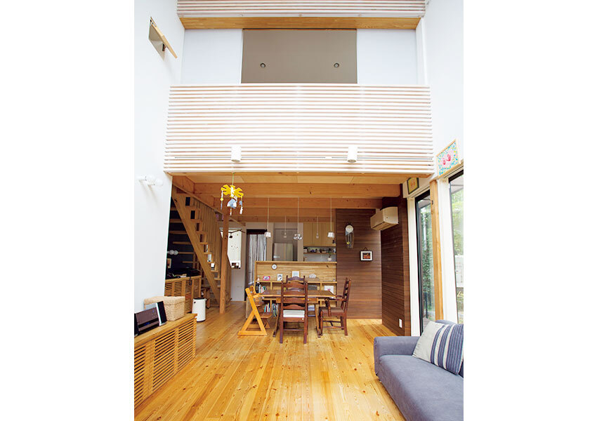 2Fとつながる吹き抜けがあるLD