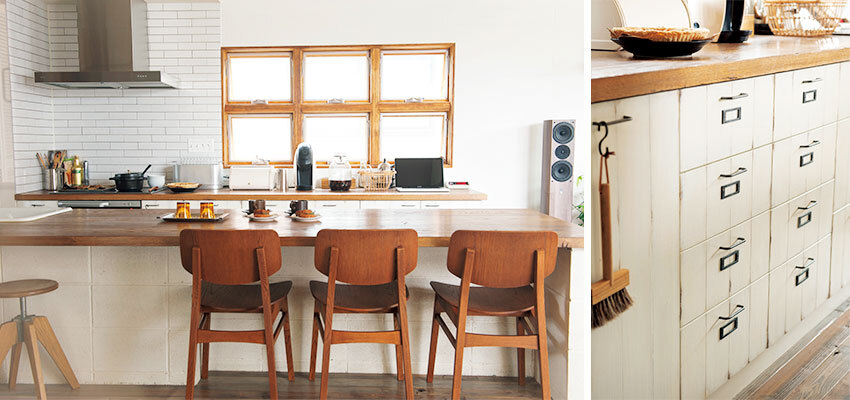 カフェスタイルのキッチン