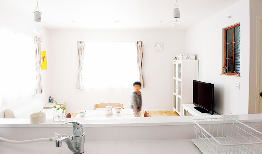 対面式キッチンからの眺め