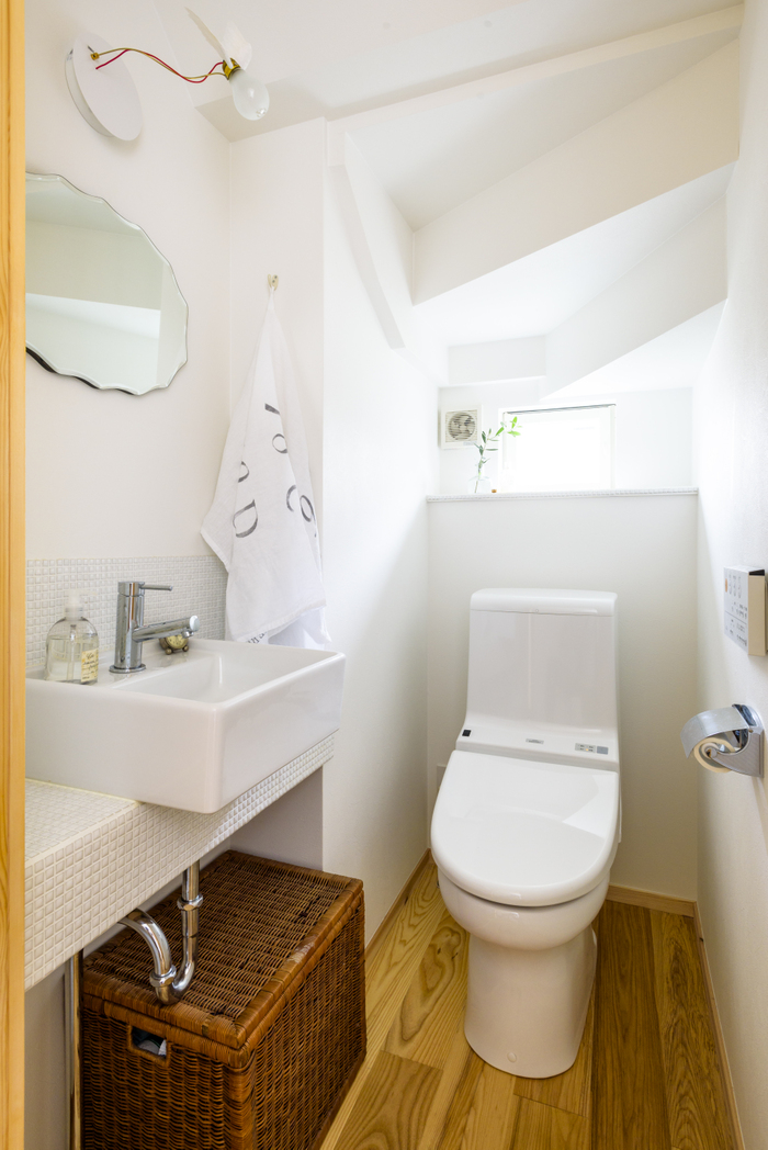 シンプルで十分な機能がついたトイレ