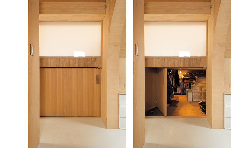 スキップフロアの家の収納