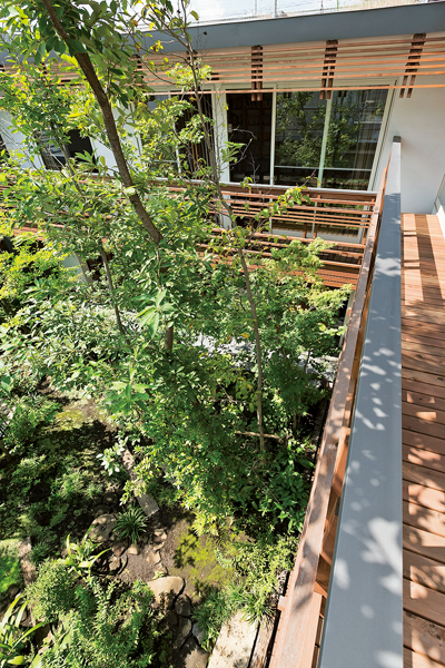 緑豊かなバルコニー""