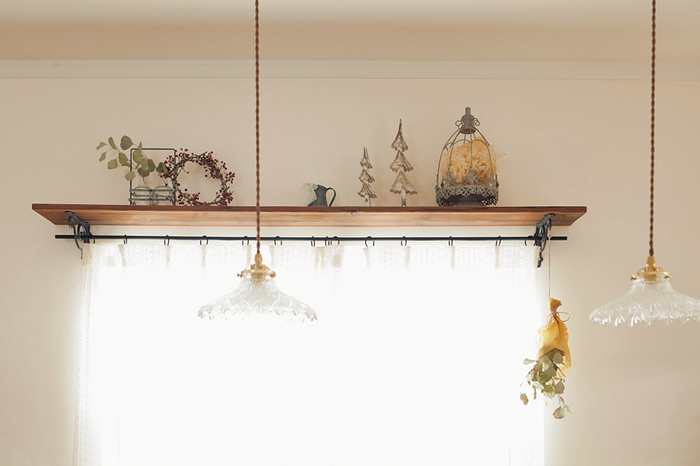 リースなどを飾れるコーナー