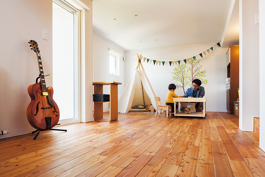 2部屋にする予定の子ども部屋